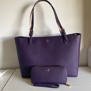 Purple Tory Burch Bag and Wallet 💜